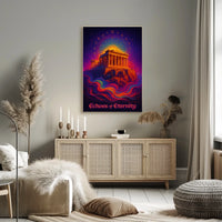 Echoes of Eternity: Surreal Greek Temple Poster