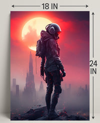 Futuristic Sentinel Poster PosterGoat