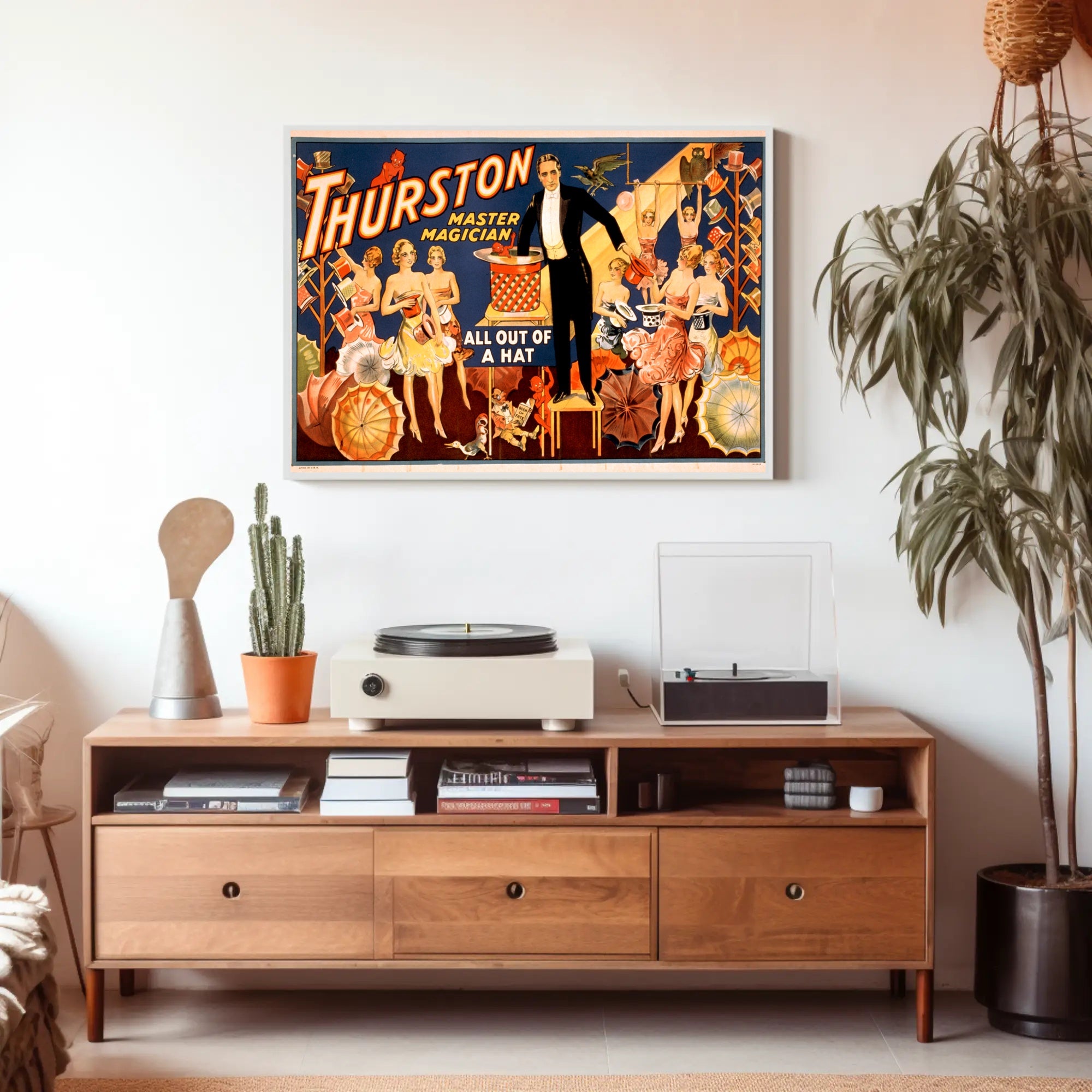 Thurston Master Magician Vintage Magic Show Artistic Poster