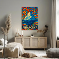 Antarctica A Vibrant Mosaic Poster