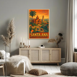 Santa Ana Vintage Travel Poster