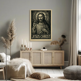 Jesus Christ Iconic Religious Figure Poster