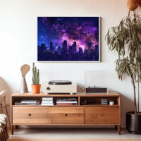 Cityscape Under the Stars Poster
