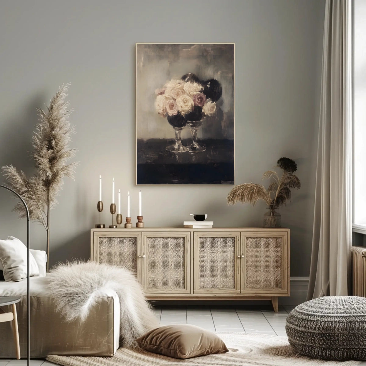 Elegant Floral Still Life Poster