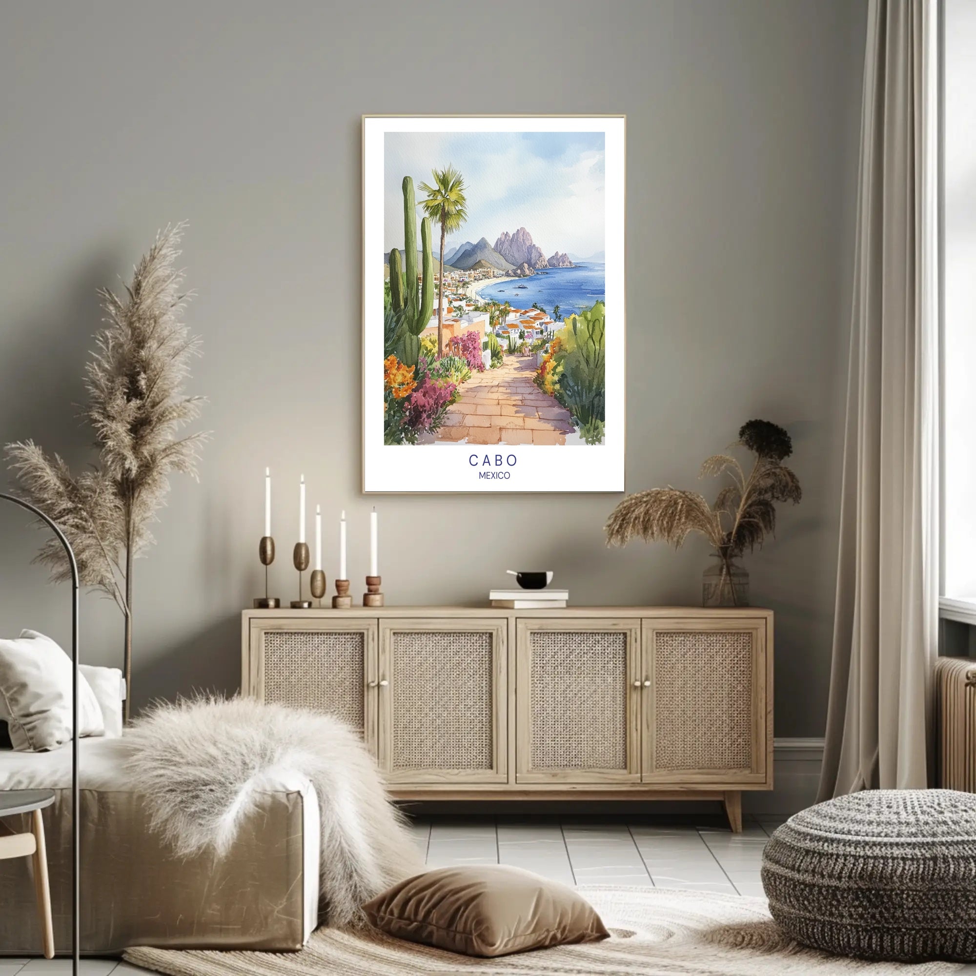 Cabo San Lucas Coastal Scene Travel Poster PosterGoat