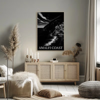 Amalfi Coast Poster Scenic Sunset Seascape Wall Art