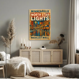 Minneapolis North Star Lights Poster