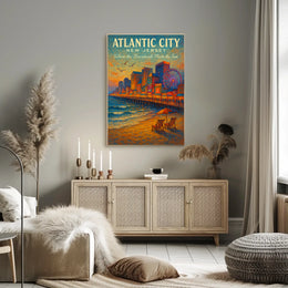 Atlantic City Where the Boardwalk Meets the Fun Poster