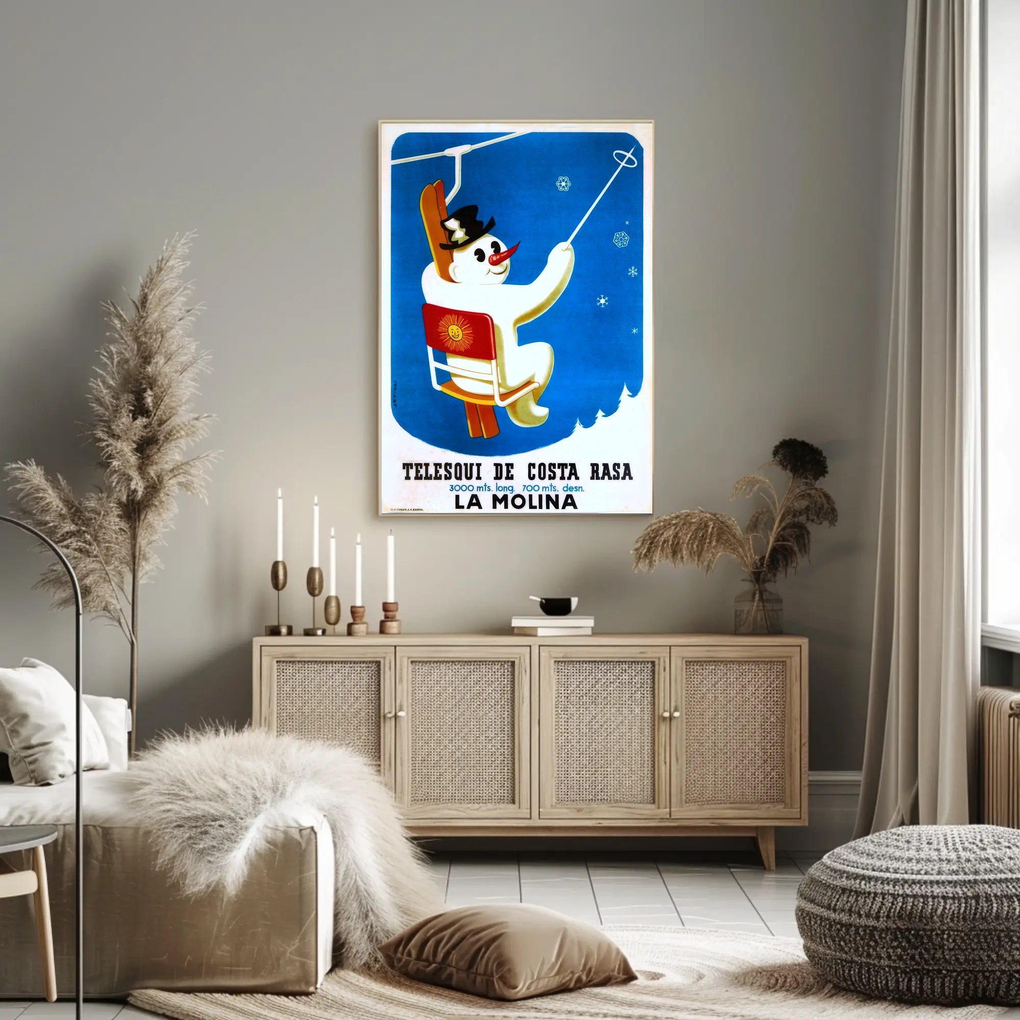 Telesquí de Costa Rasa in La Molina Poster PosterGoat