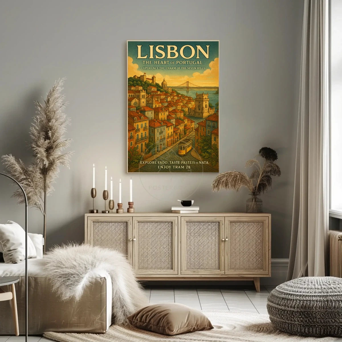 Lisbon's Vintage Charm: A Journey Through Travel Poster