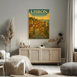 Lisbon's Vintage Charm: A Journey Through Travel Poster