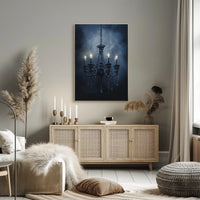 Vintage Chandelier Gothic Art Print Poster
