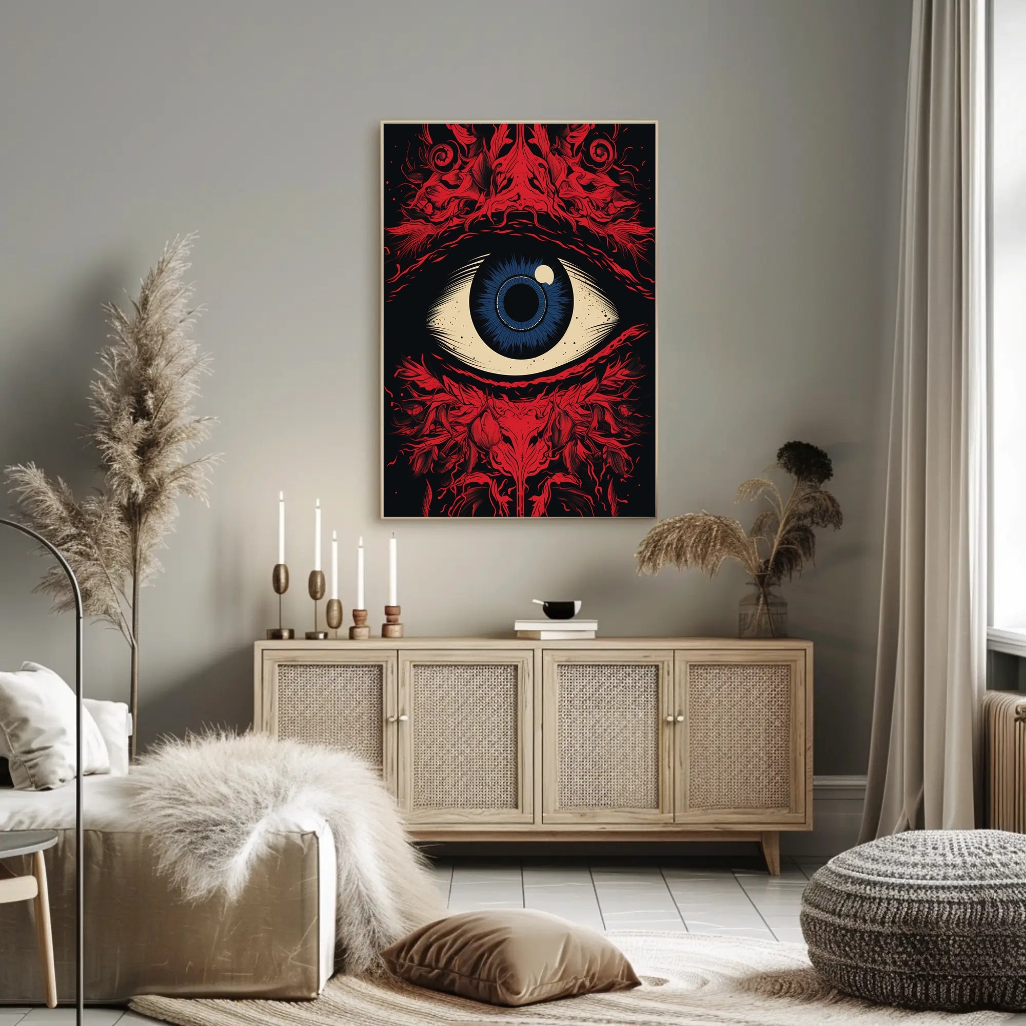 Eye of Observation: Surreal Intricate Abstract Artistic Poster