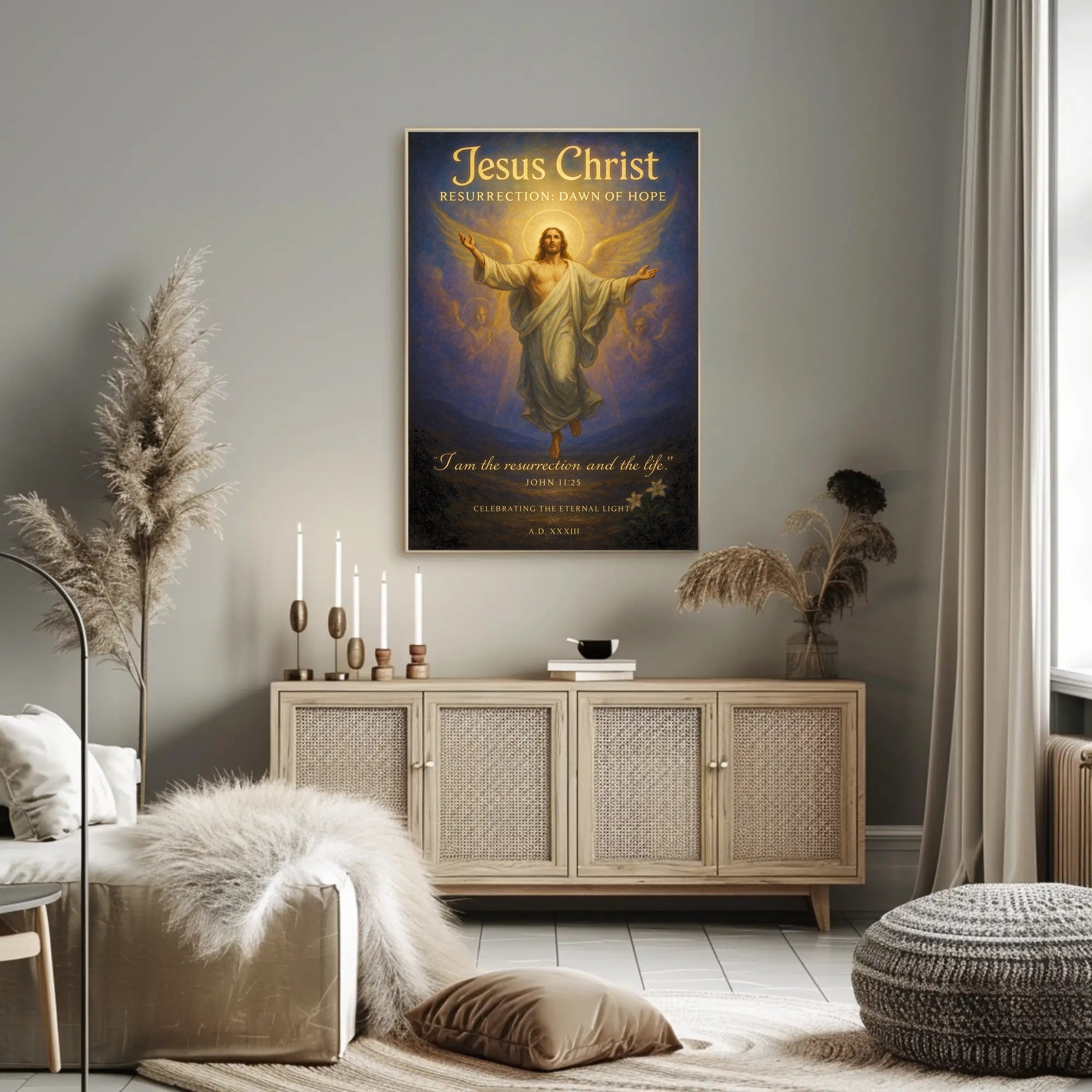 Jesus Christ Resurrection Dawn of Hope Poster PosterGoat