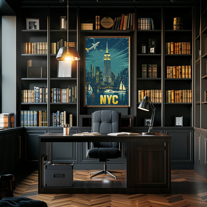 Vintage Poster NYC Nightscape