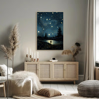 Starry Night Reflections Poster PosterGoat