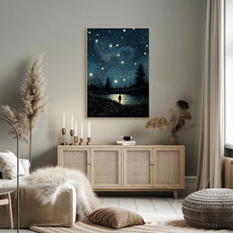 Starry Night Reflections Poster PosterGoat