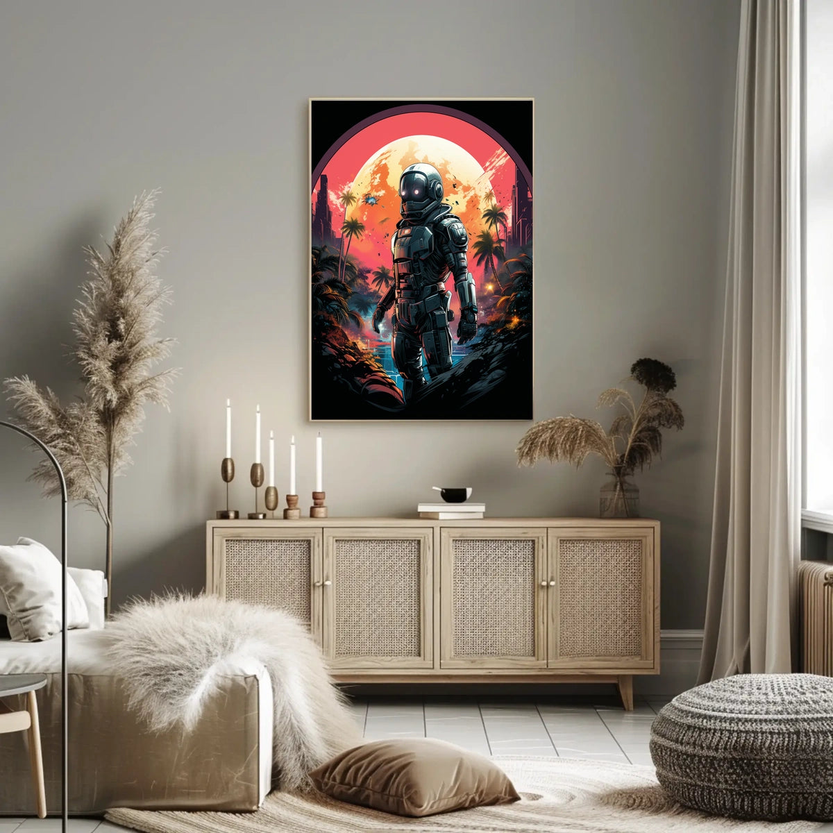 Futuristic Oasis Poster