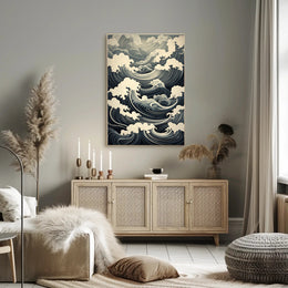 Oceanic Waves And Clouds Poster PosterGoat