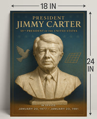 Jimmy Carter 39th President Wall Art Print PosterGoat