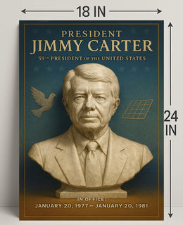 Jimmy Carter 39th President Wall Art Print PosterGoat