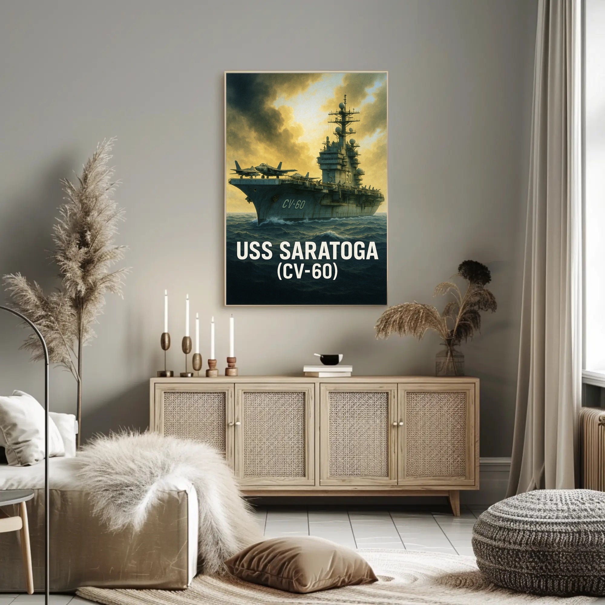 USS Saratoga (CV-60) Poster PosterGoat