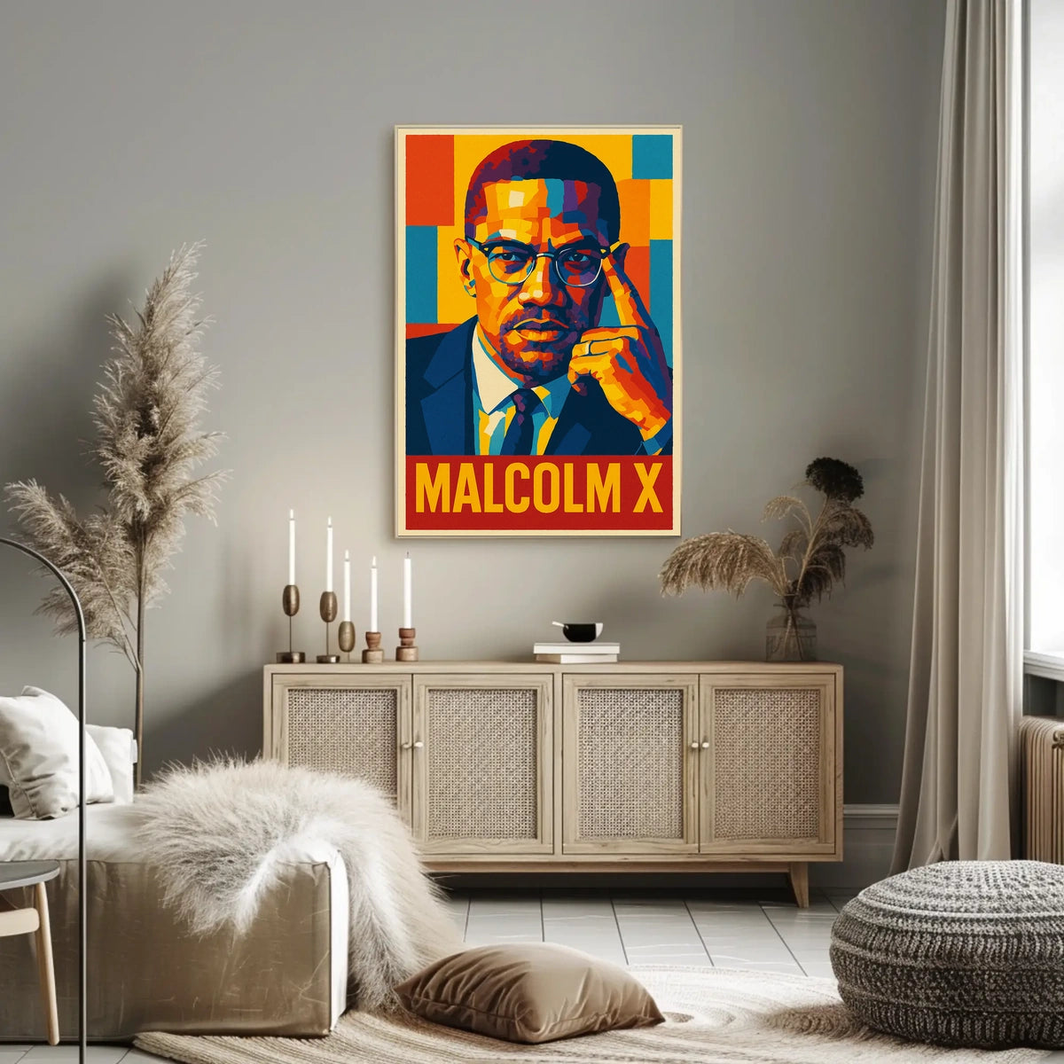Malcolm X Iconic Portrait Poster