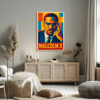 Malcolm X Iconic Portrait Poster