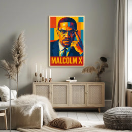 Malcolm X Iconic Portrait Poster