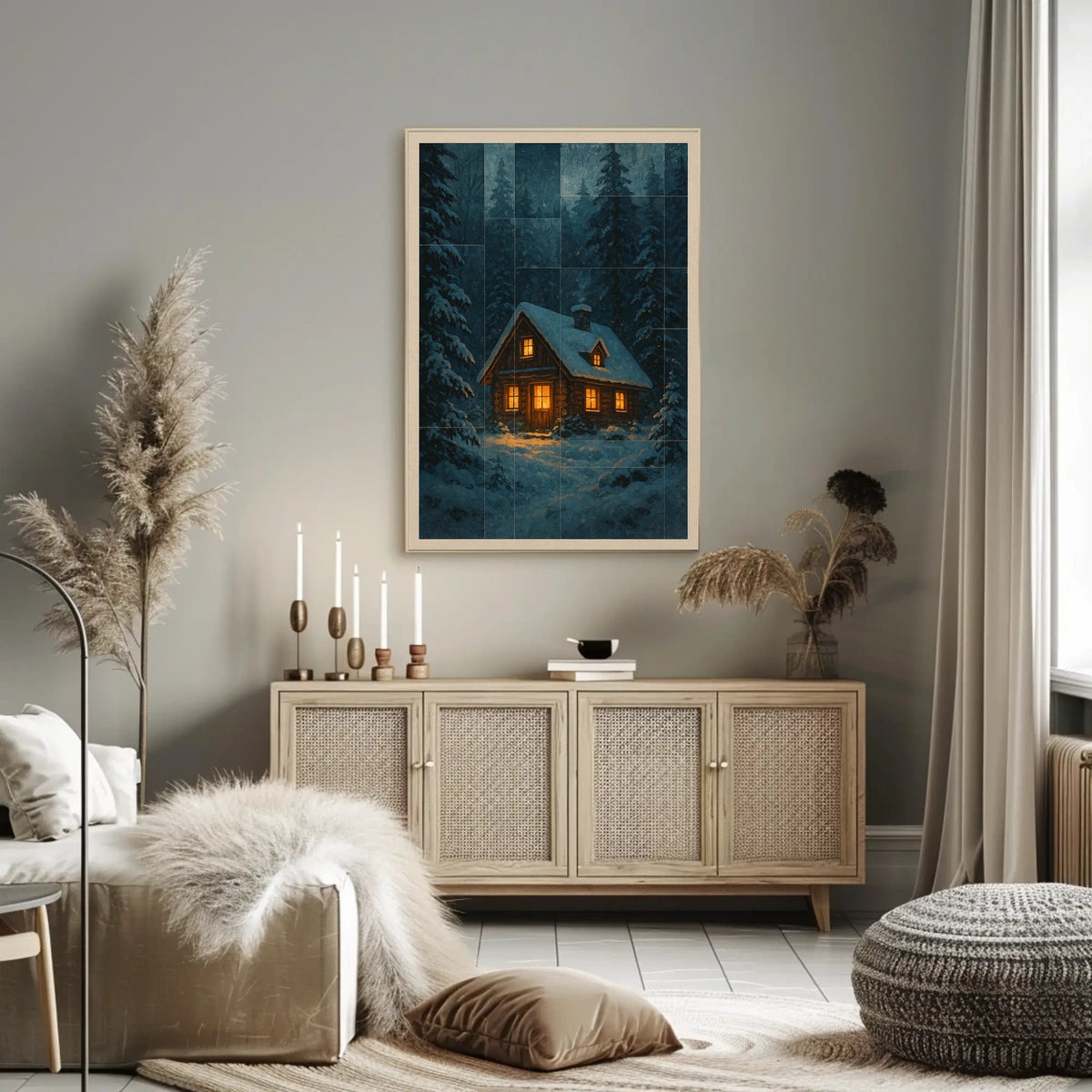 Cozy Winter Cabin Poster
