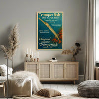 Trumpetfish Salt Water Elegance Poster