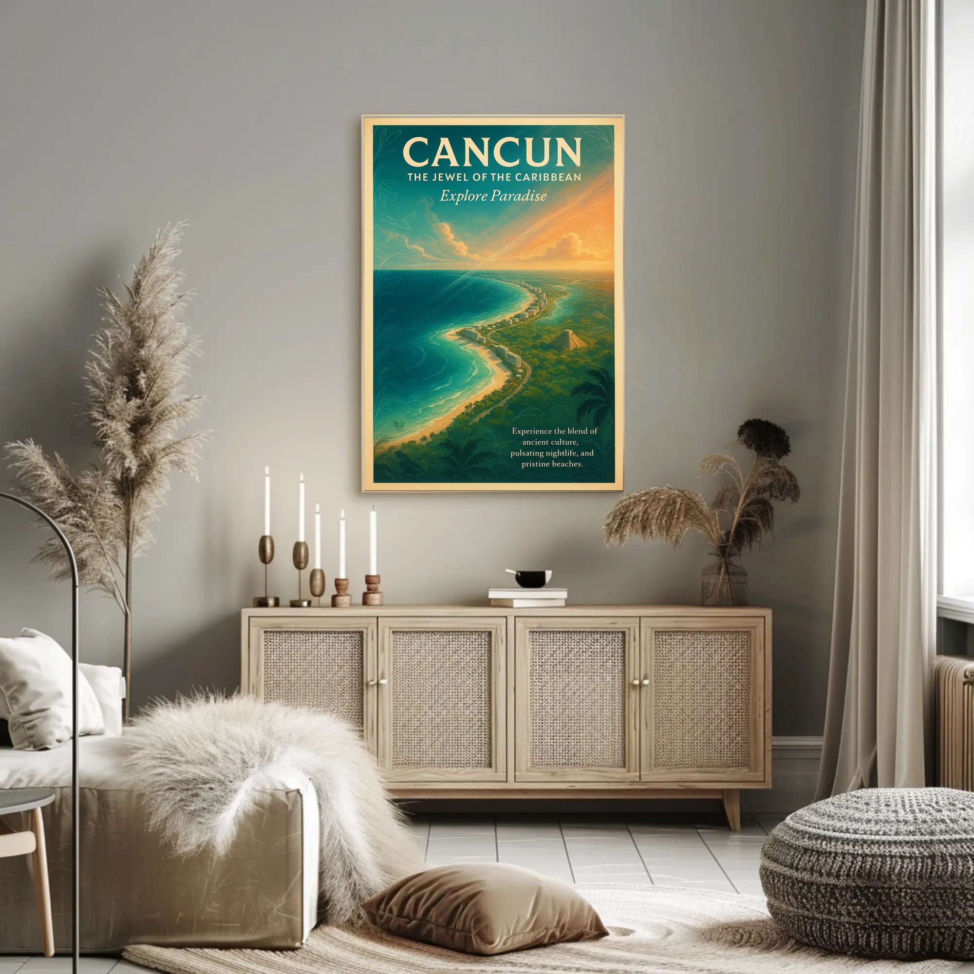 Cancun The Jewel of the Caribbean Poster PosterGoat