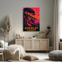 Amalfi Coast Poster Wall Art for Coastal Home Decor