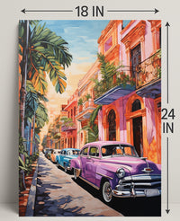 Vintage Havana Street Scene Vintage Poster