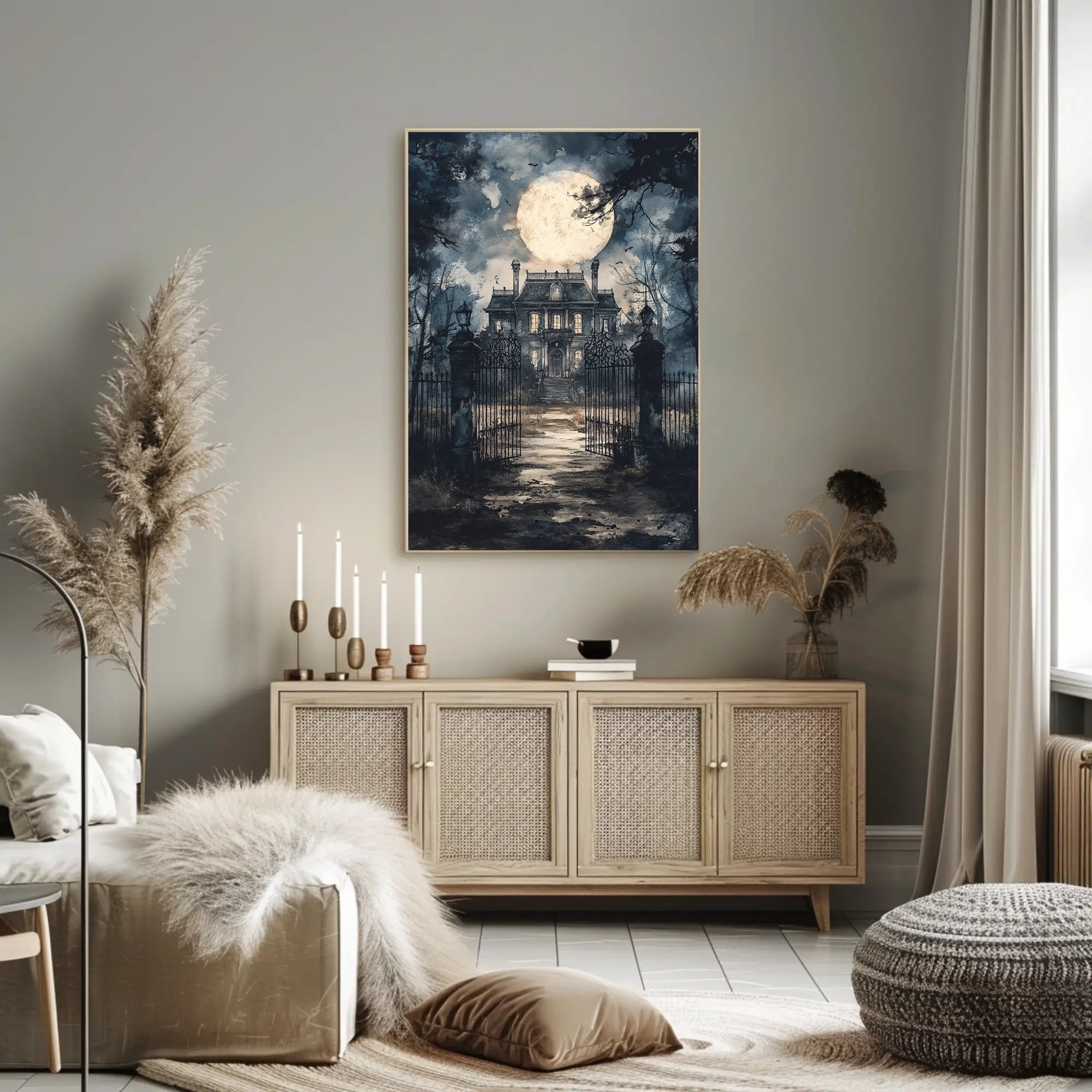 Haunted Mansion Under The Moon Poster