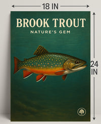 Brook Trout Nature's Gem Wall Art Print PosterGoat