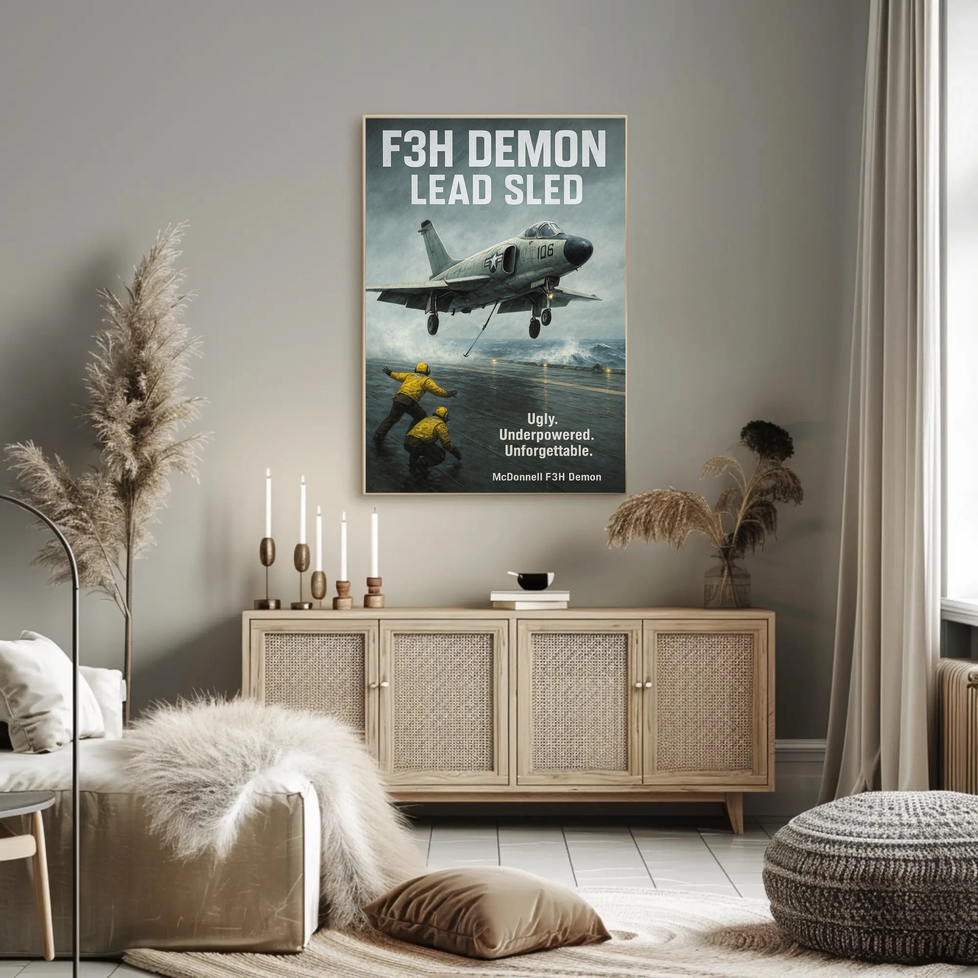 F3H Demon Lead Sled Poster PosterGoat