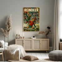 Reindeer Soccer Celebration Poster