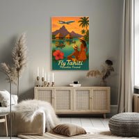 Fly Tahiti Paradise Found Poster