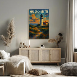 Massachusetts Lighthouse Poster