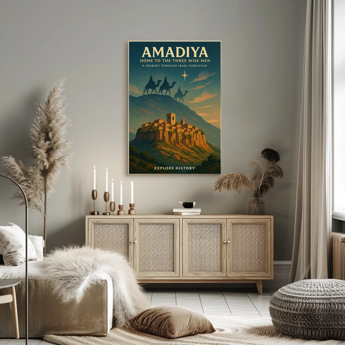 Amadiya Home to the Three Wise Men Poster