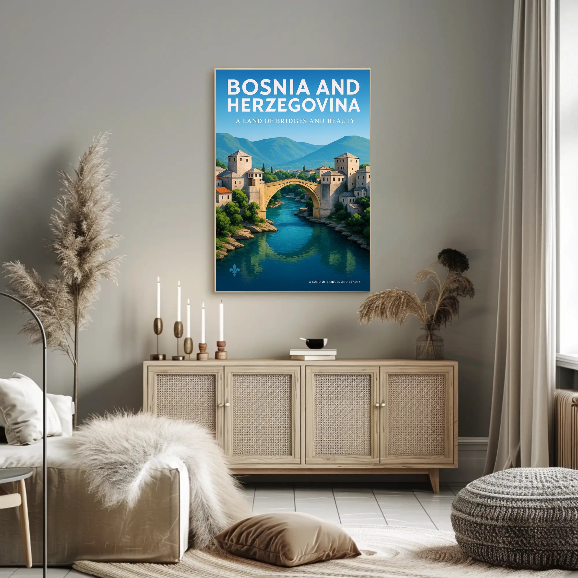 Bosnia and Herzegovina A Land of Bridges and Beauty Poster PosterGoat