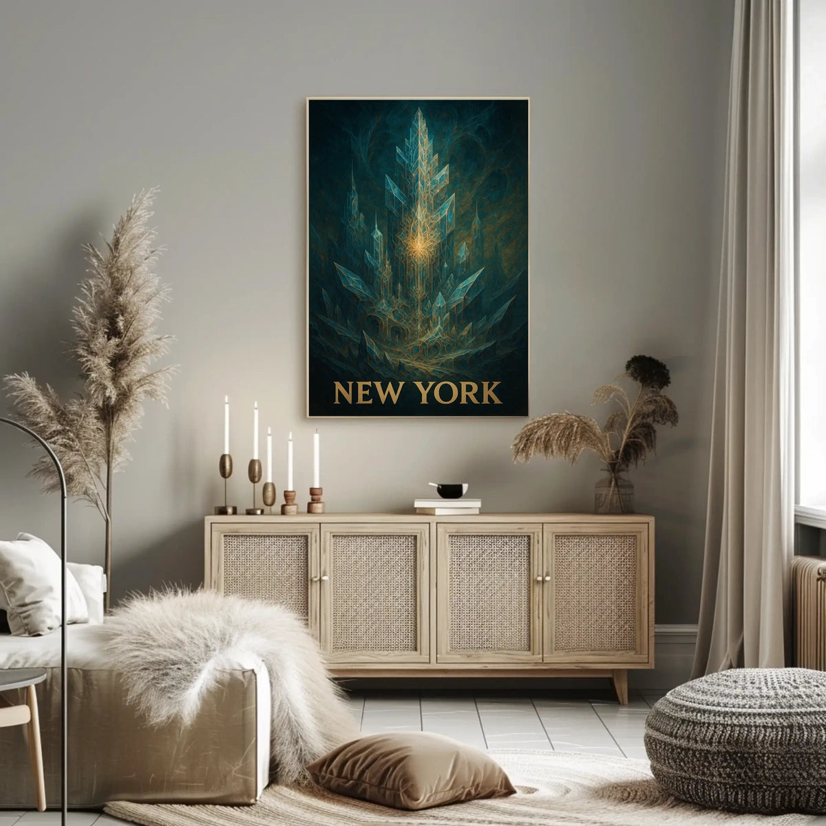 New York Mystical Skyline Poster