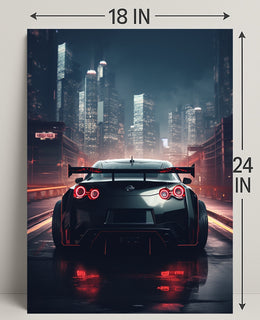 Night Drive In The City Poster