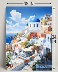 Santorini Serenity Poster