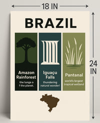 Wonders of Brazil Poster PosterGoat