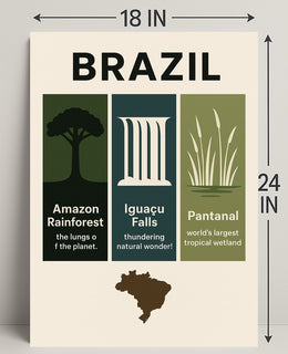 Wonders of Brazil Poster PosterGoat