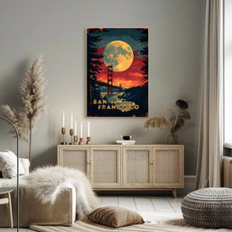 Moonlit San Francisco Poster