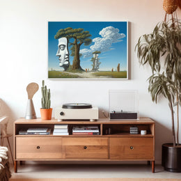 Surreal Faces Nature Scene Fantasy or Mythology Poster