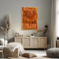 Dallas Lone Star Lights Poster